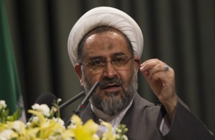 Iranian Intelligence Minister Heydar Moslehi 390 (photo credit: Morteza Nikoubazl / Reuters)