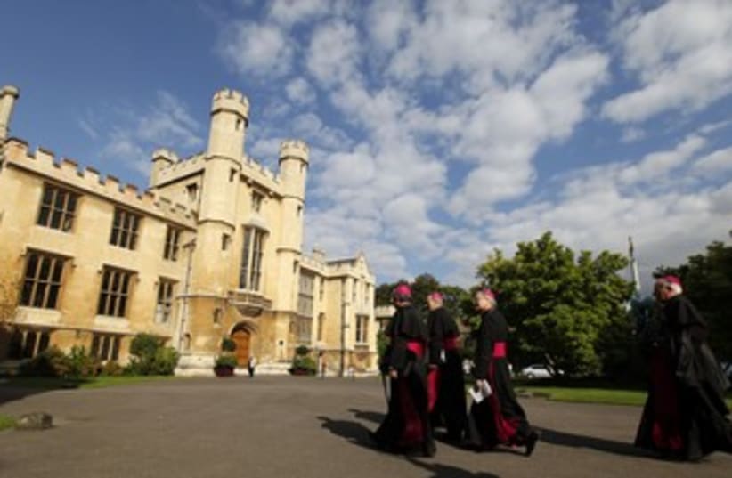 Bishops arrive at London's Lambeth Palace 370 (photo credit: REUTERS/Stefan Wermuth)