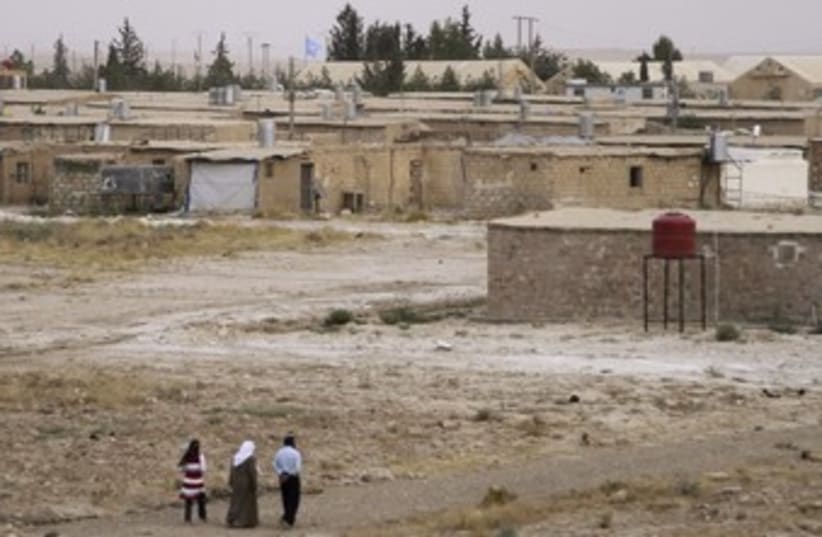 A Palestinian refugee camp in Syria 370 (R) (photo credit: Khaled Al Hariri / Reuters)