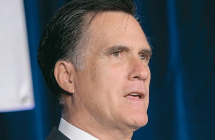 Romney plays Israel card on Obama (photo credit: Reuters)