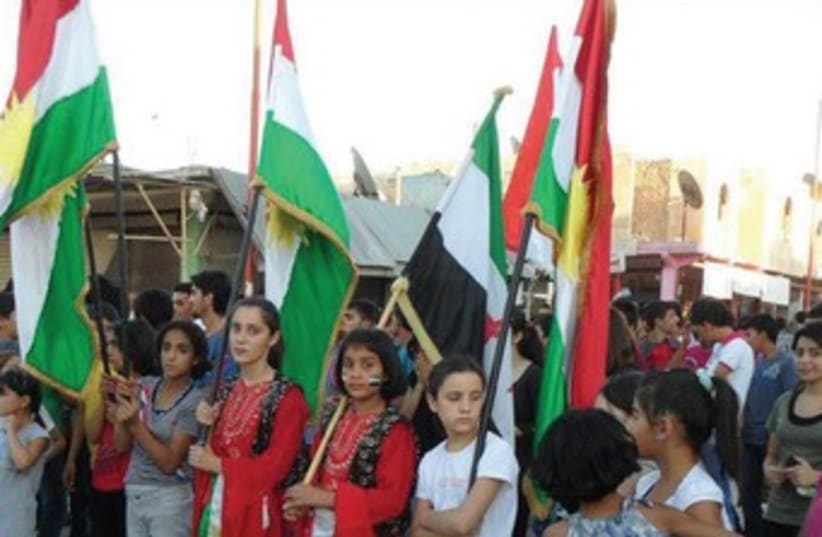 Kurdish, Syria Protest (R370) (photo credit: REUTERS)