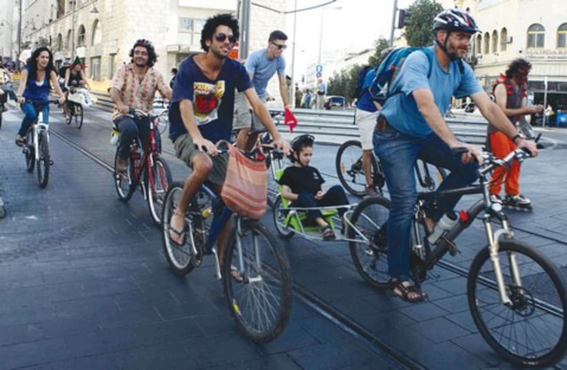 Bikers in Jerusalem 521 (photo credit: Marc Israel Sellem /The Jerusalem Post)