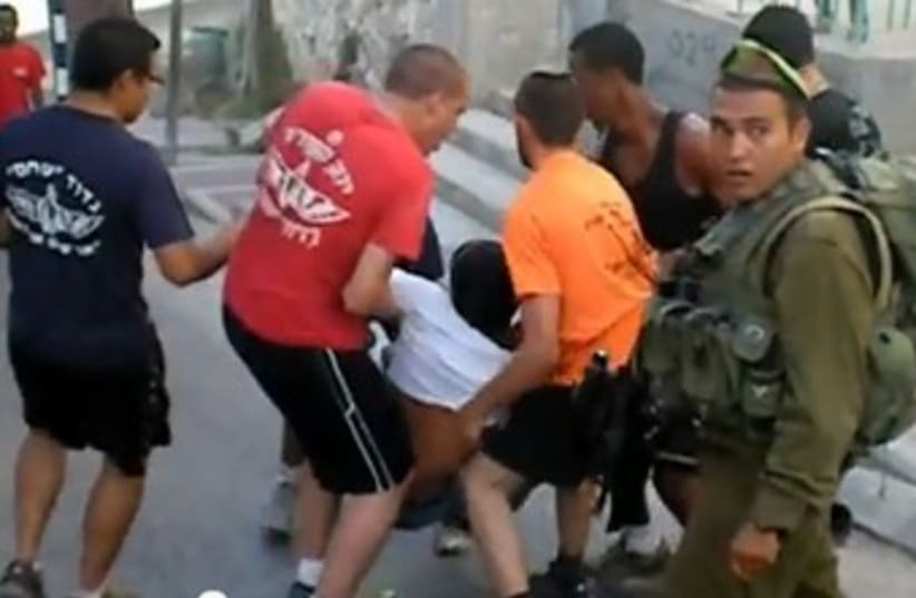 IDF clash Palestinian in Hebron 370 (photo credit: YouTube Screenshot [file)