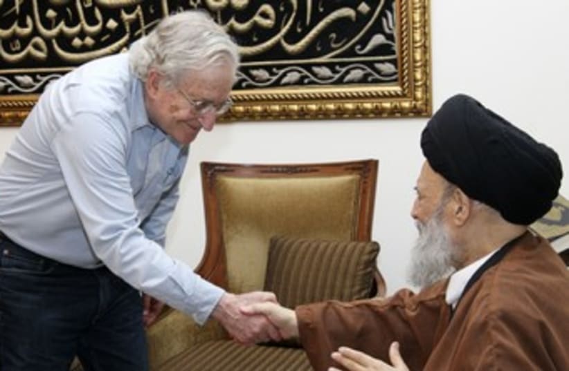 Chomsky with Ayatollah (R370) (photo credit: REUTERS)