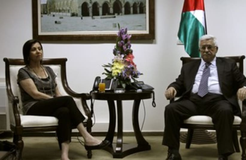 Abbas and Gal-On 370 (photo credit: reuters)