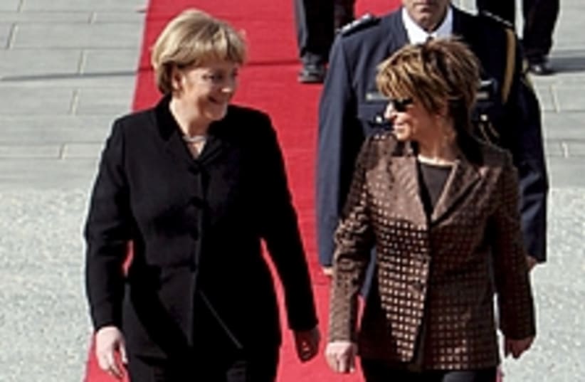 Merkel knesset 224.88 (photo credit: AP)