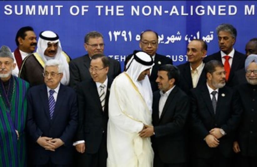 Leaders at Non-Aligned Movement NAM in Tehran 390 (photo credit: REUTERS)