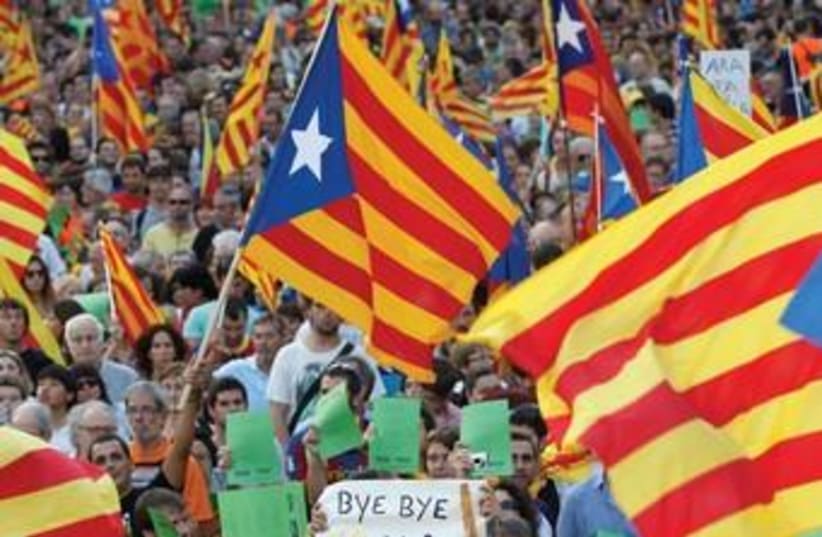 Catalonia Protests 370 (photo credit: REUTERS)