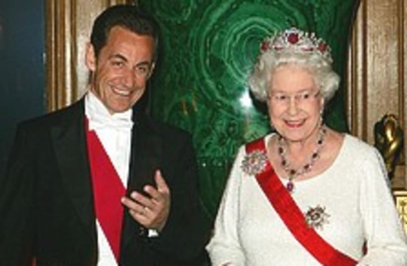 Sarkozy Queen 224.88 (photo credit: AP)