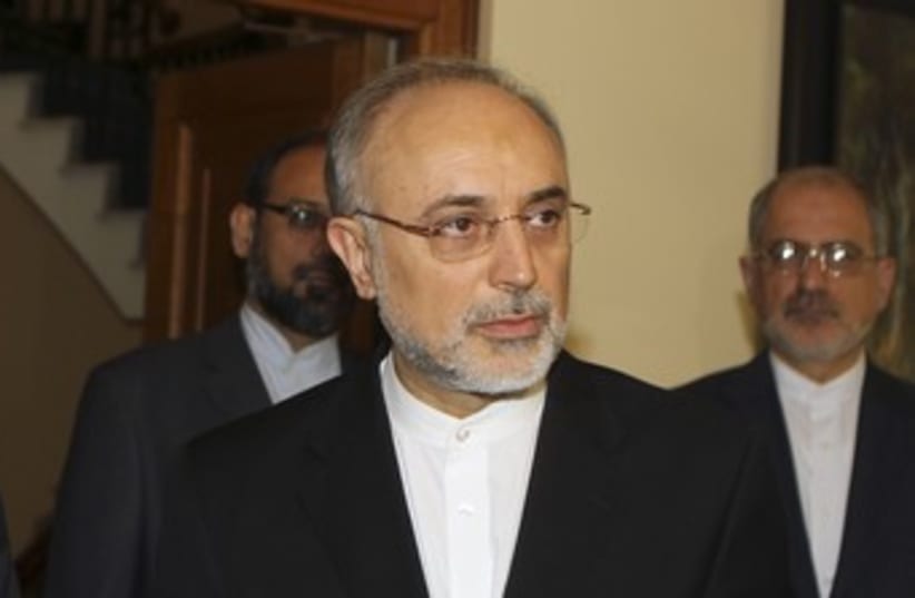 Iranian Foreign Minister Ali Akbar Salehi 370 (R) (photo credit: Andreas Manolis / Reuters)