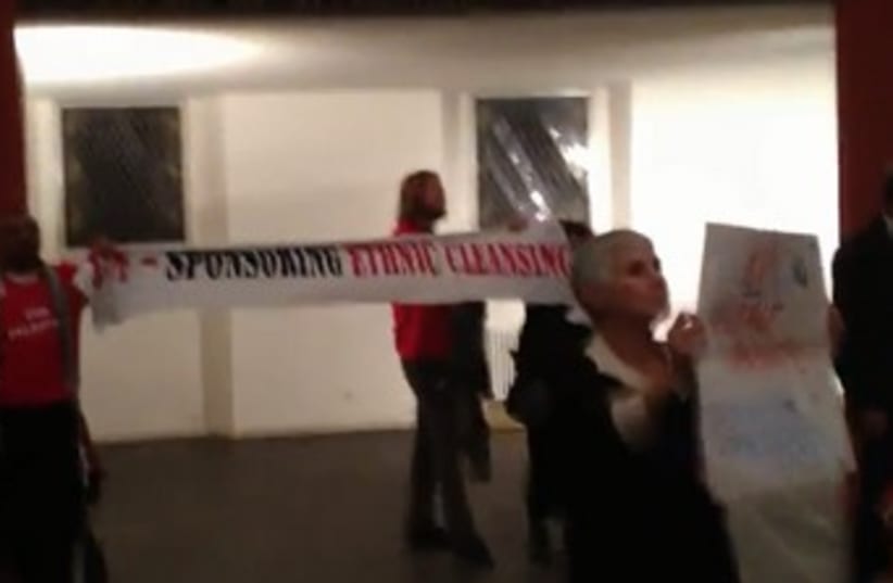 ACTIVISTS DISRUPT a Gevatron benefit concert in Berlin 370 (photo credit: YouTube Screenshot)