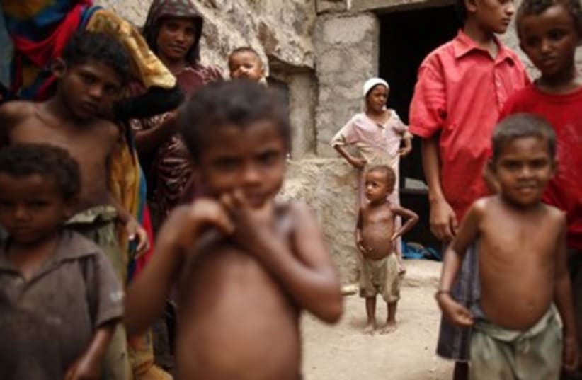 children suffering from malnutrition 370 (photo credit: REUTERS/Khaled Abdullah Ali Al Mahdi)