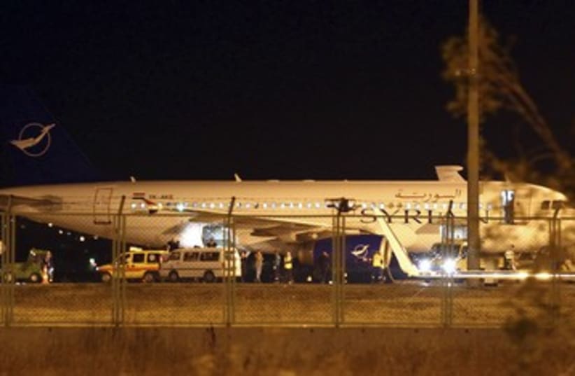 Syrian plane diverted to Turkey 390 (photo credit: Reuters)
