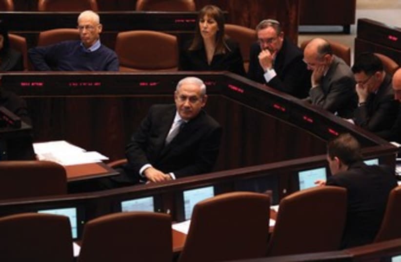 Netanyahu and cabinet 370 (photo credit: Marc Israel Sellem/The Jerusalem Post)