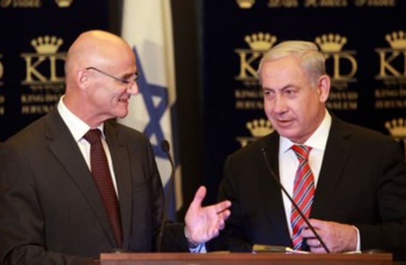 Bibi with EU Ambassador 370 (photo credit: Marc Israel Sellem / The Jerusalem Post)