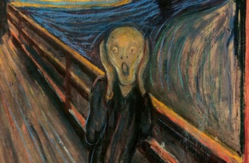 Edvard Munch's 'The Scream' 390 (photo credit: Wikimedia Commons)