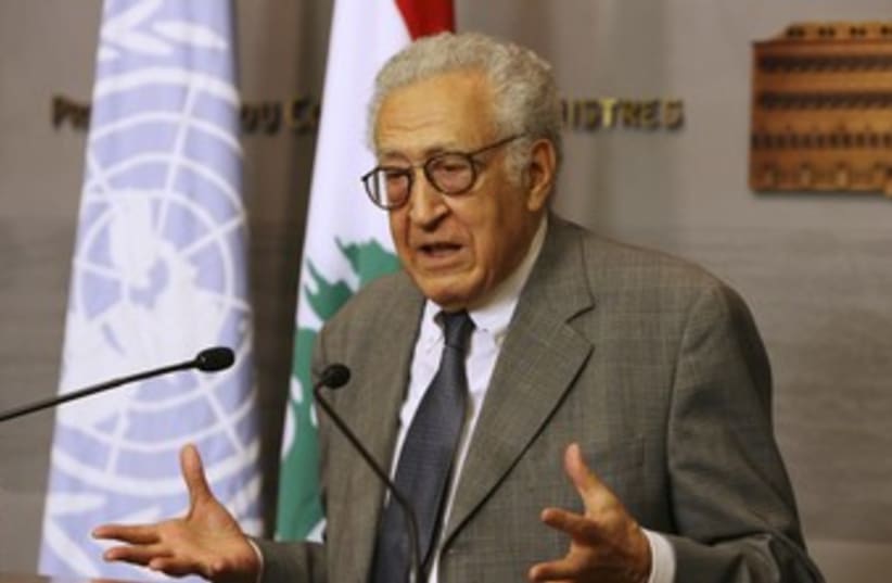 Arab League Syria envoy Lakhdar Brahimi 370 (R) (photo credit: REUTERS)