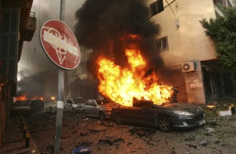 Car bomb damage in Beirut, Lebanon 390 (photo credit: reuters)