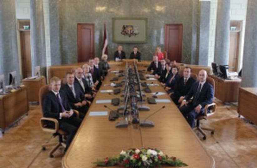 Latvia's Cabinet 370 (photo credit: REUTERS)
