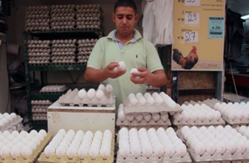 Eggs at market 370 (photo credit: Marc Israel Sellem/The Jerusalem Post)