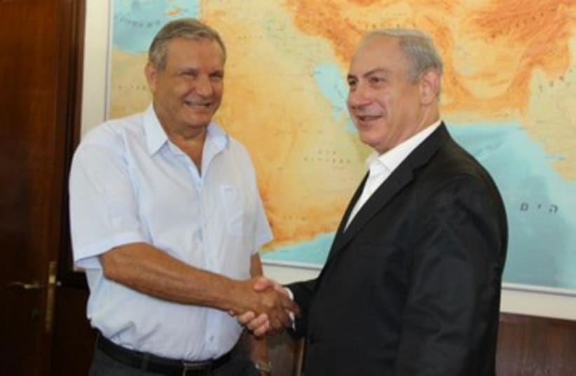 MK Arye Bibi with PM Netanyahu 390 (photo credit: Arye Bibi / Facebook)