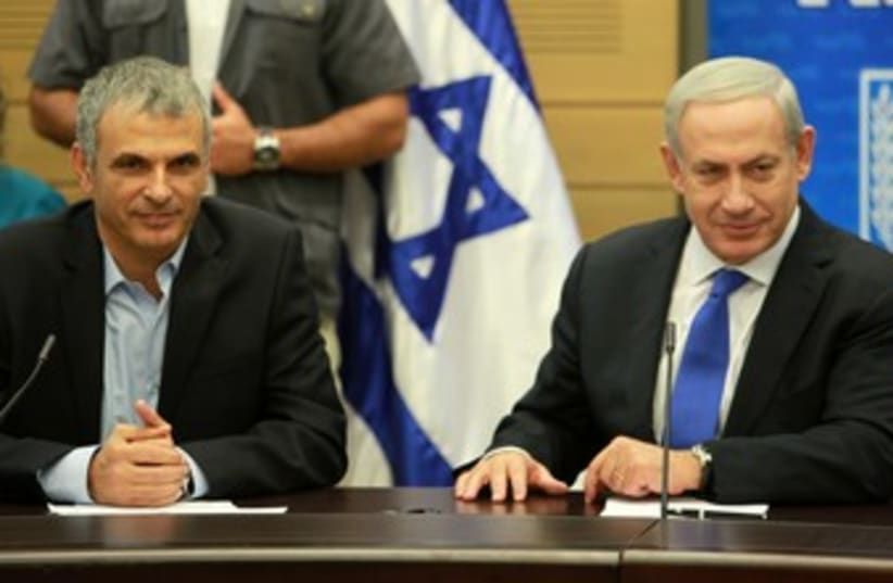 PM Netanyahu and Moshe Kahlon 370 (photo credit: Marc Israel Sellem)