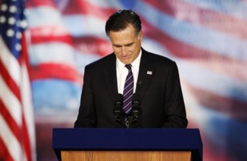 Mitt Romney lookin all sad 370 (R) (photo credit: Mike Segar / Reuters)