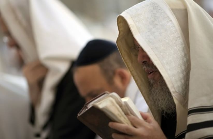 Religious Jews praying (photo credit: REUTERS/Darren Whiteside)