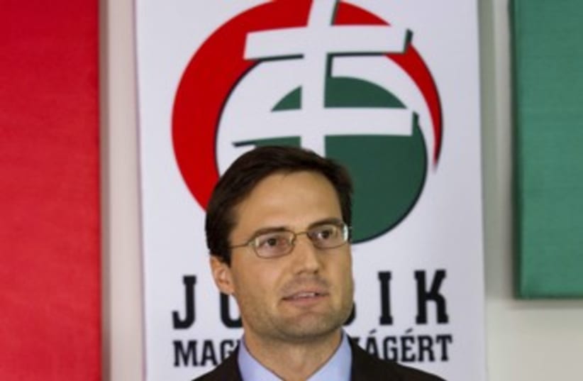 Jobbik political party leader Gyongyosi 370 (photo credit: REUTERS)