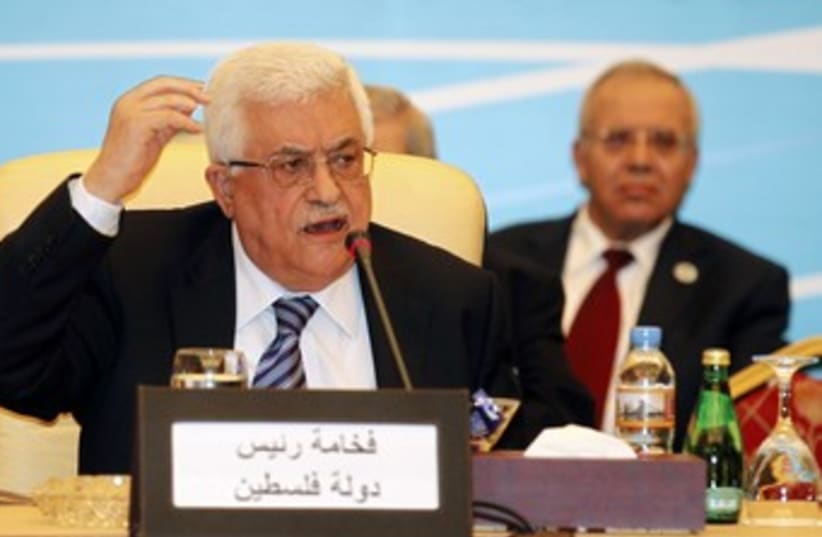 Abbas at Arab League meeting 370 (photo credit: REUTERS/Mohamad Dabbouss)