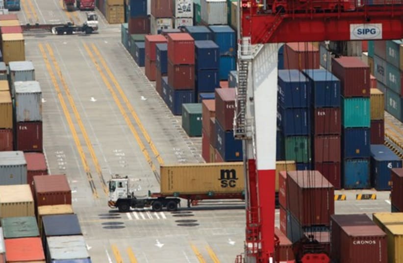 shipping container 521 (photo credit: Aly Song/Reuters)