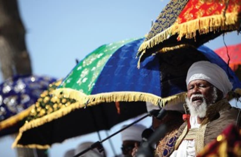 Eithiopian Jews celebrate Sigd 370 (photo credit: Reuters)