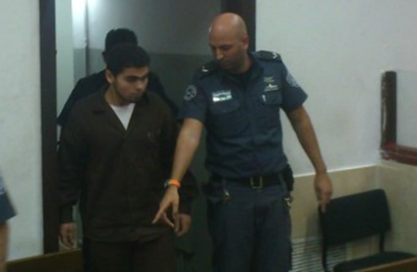 Muhammed Abed Al Jaffer Nasser Mafarja in court 370 (photo credit: ben hartman)