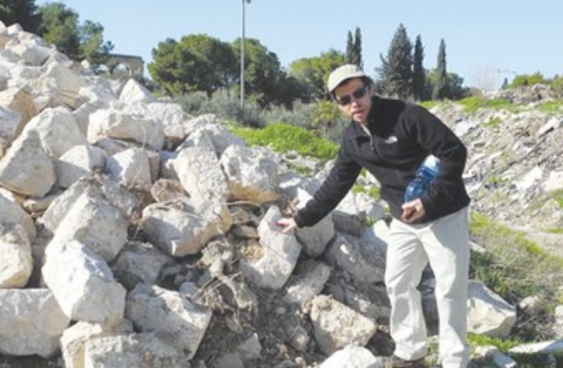Debris removed from Temple Mount 370 (photo credit: Melanie Lidman)