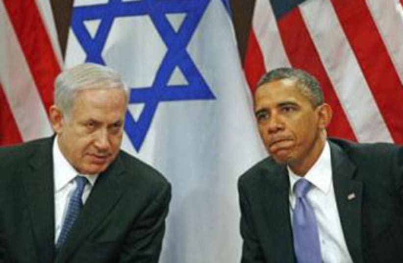 Netanyahu Obama NYC Sept 11 (photo credit: Reuters)