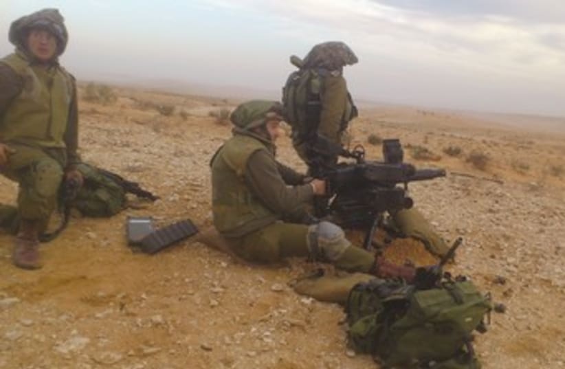 Soldiers during Ground Forces exercise 370 (photo credit: Yaakov Lappin)