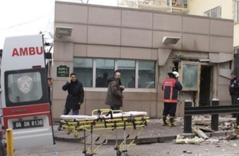 Blast at US embassy in Ankara 370 (photo credit: REUTERS/Ihlas News Agency/IHA)