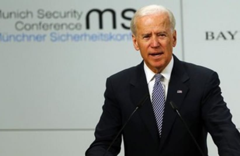 Joe Biden at Conference on Security Policy in Munich 370 (photo credit: REUTERS/Michael Dalder)