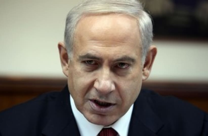Netanyahu at cabinet meeting 370 (photo credit: Marc Israel Sellem/The Jerusalem Post)