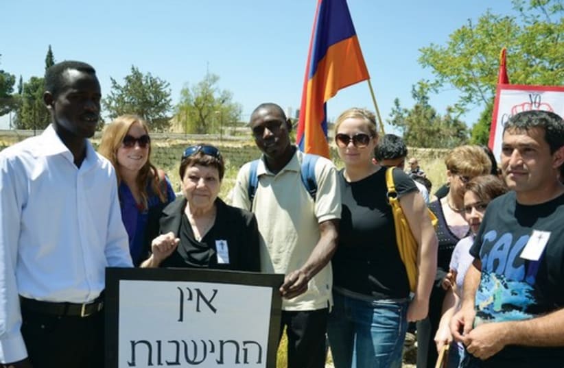 DARFURIANS, JEWS and Armenians join together  (photo credit: Courtesy: Combat Genocide Association)