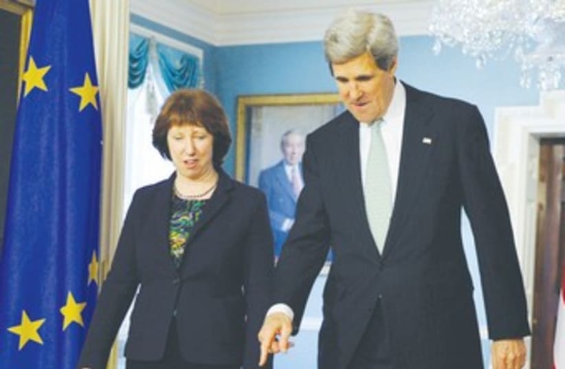 Kerry and Ashton 370 (photo credit: REUTERS)