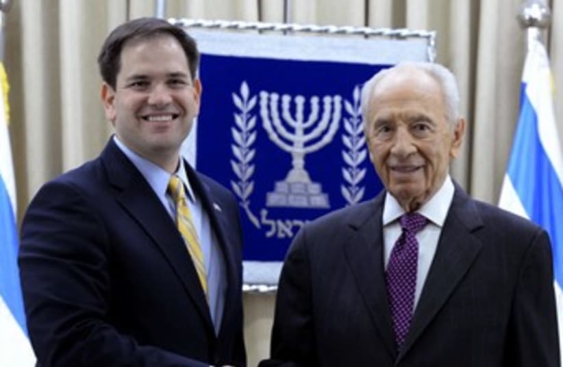 Peres and Rubio (photo credit: GPO)