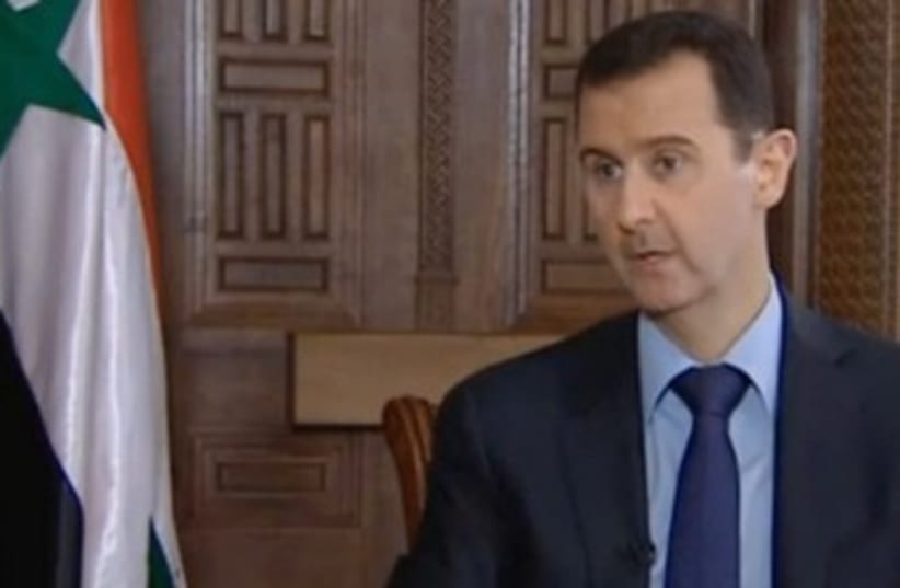Syrian President Assad gives 'Sunday Times' interview 390 (photo credit: Screenshot Sky News)
