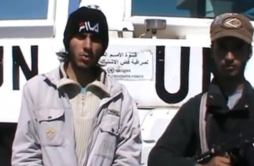 UN peacekeepers held by Syria rebels 370 (photo credit: YouTube Screenshot)