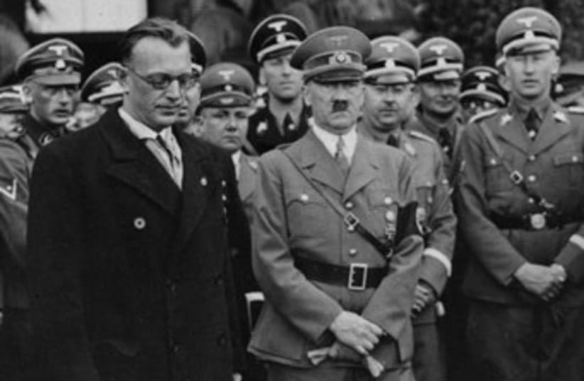 Hitler with Chancellor of Austria 370 (photo credit: Wikimedia Commons)