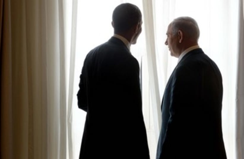 Obama and Netanyahu (photo credit: GPO)