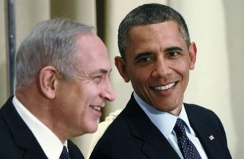 US President Barack Obama and Prime Minister Binyamin Netany (photo credit: REUTERS/Jason Reed)