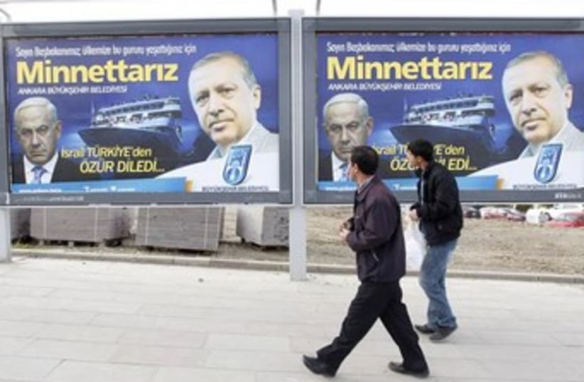 Thanks Erdogan for Israel apology billboards 370 (photo credit: REUTERS/Umit Bektas)