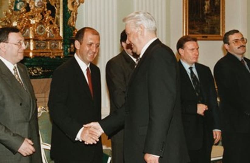  Former Russian President Boris Yeltsin with Vitaly Malkin 3 (photo credit: REUTERS)