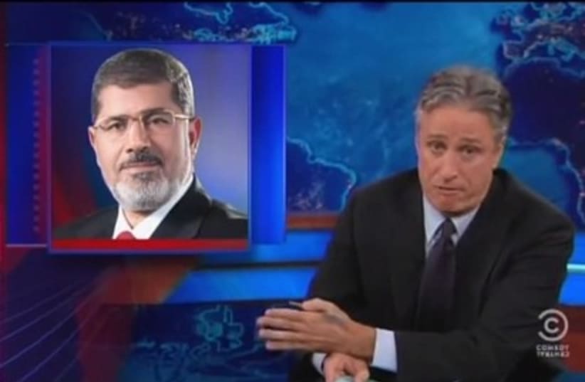Jon Stewart  Morsi screenshot 370 (photo credit: YouTube Screenshot)
